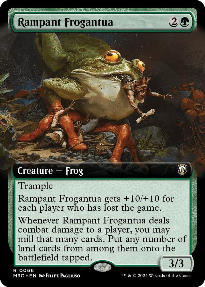 Rampant Frogantua 66/411 (Commander: Modern Horizons 3)  - Extended Art Ripple Foil | Good Games Morley