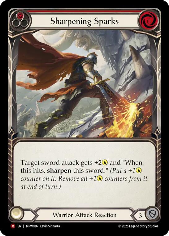 Sharpening Sparks (Red) [MPW026] (Mastery Pack Warrior) | Good Games Morley