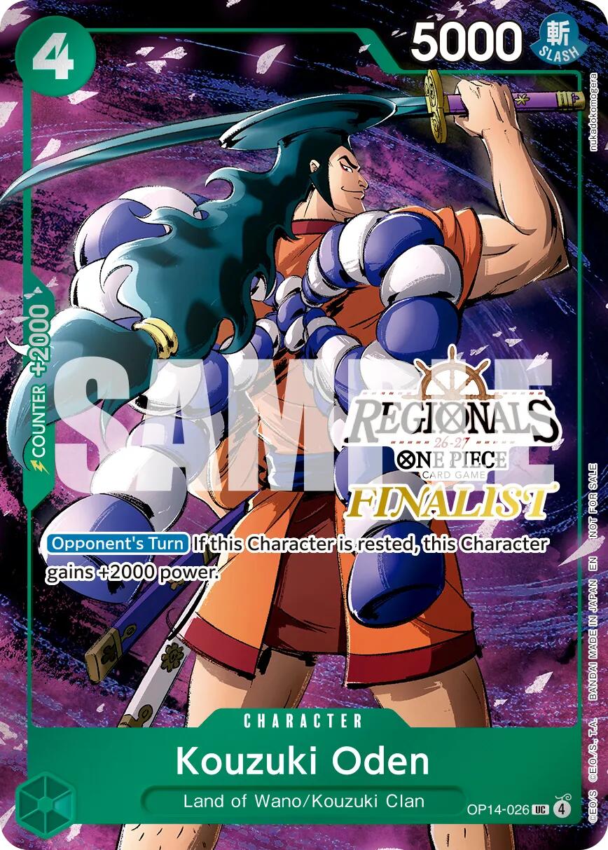 Kouzuki Oden (Regionals Finalist Card Set 26-27 Vol.2) [One Piece Promotion Cards] | Good Games Morley