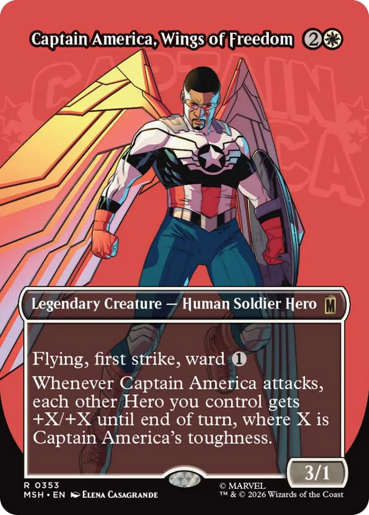 Captain America, Wings of Freedom (Borderless) [Marvel Super Heroes] | Good Games Morley