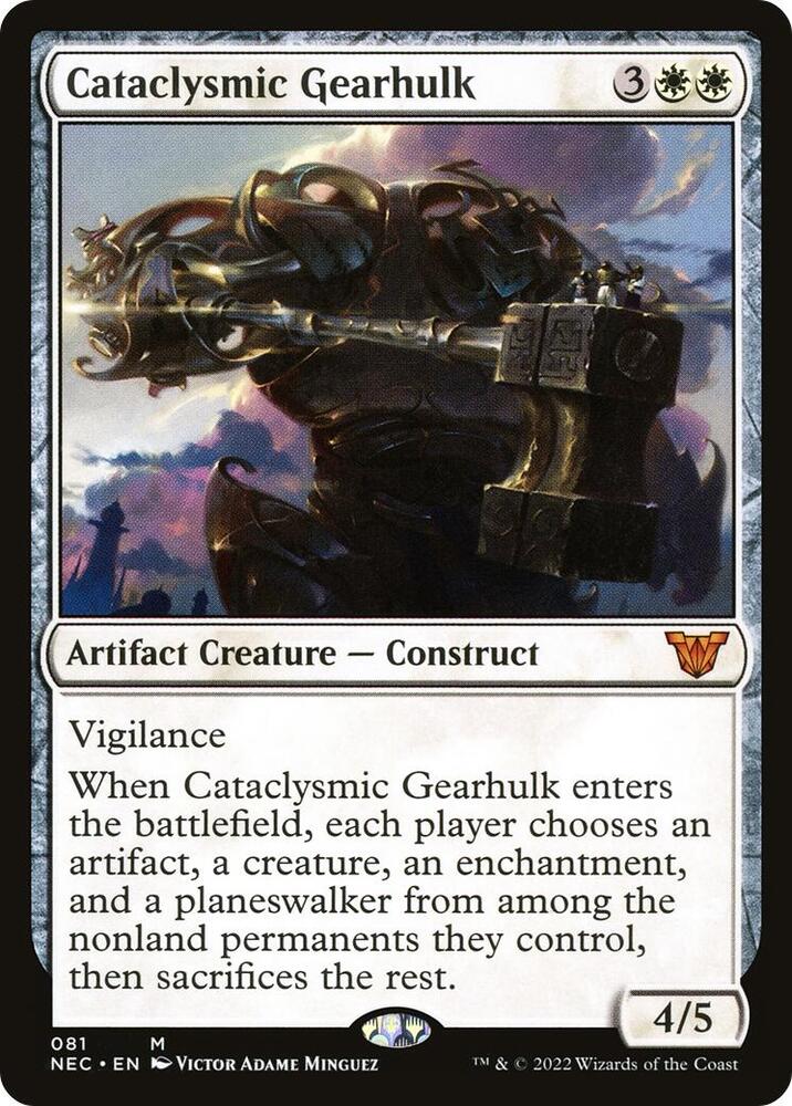 Cataclysmic Gearhulk 81/38 (Commander: Kamigawa: Neon Dynasty)  | Good Games Morley
