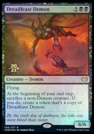 Dreadfeast Demon [Innistrad: Crimson Vow Prerelease Promos] | Good Games Morley