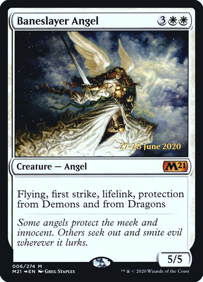 Baneslayer Angel [Core Set 2021 Prerelease Promos] | Good Games Morley