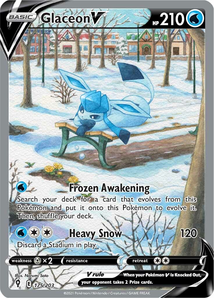 Glaceon V (175/203) [Sword & Shield: Evolving Skies] | Good Games Morley