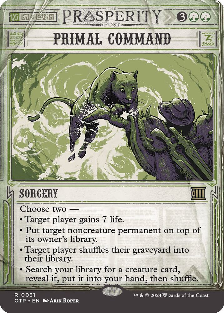 Primal Command 31/65 (Outlaws of Thunder Junction: Breaking News)  - Showcase Foil | Good Games Morley