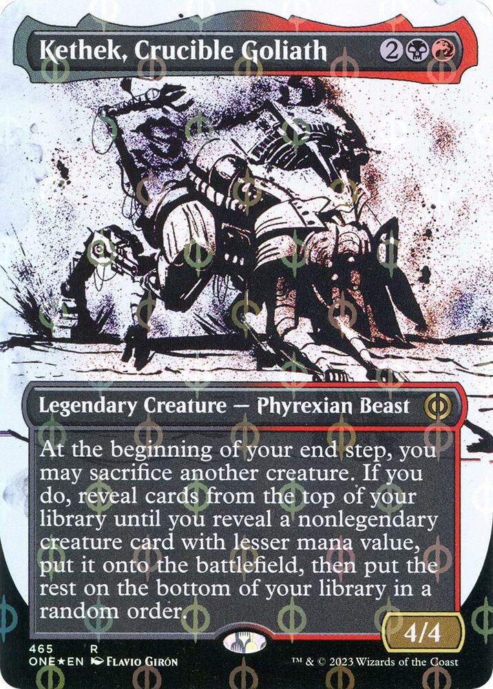 Kethek, Crucible Goliath 465/271 (Phyrexia: All Will Be One)  - Borderless Compleat Foil | Good Games Morley