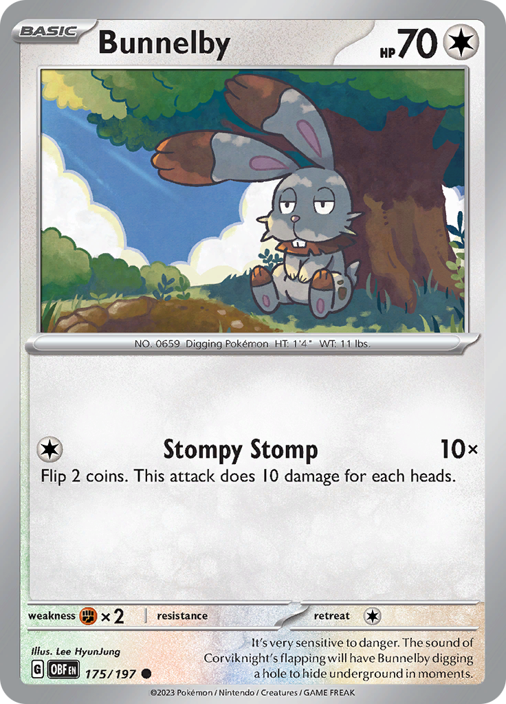 Bunnelby (175/197) [Scarlet & Violet: Obsidian Flames] | Good Games Morley