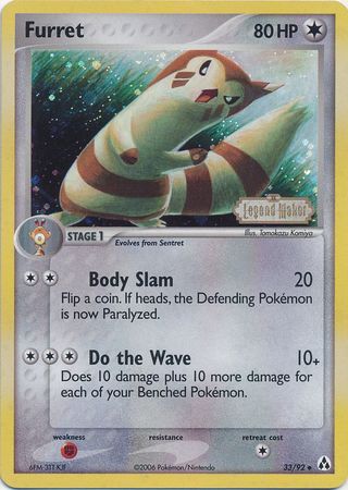 Furret (33/92) (Stamped) [EX: Legend Maker] | Good Games Morley