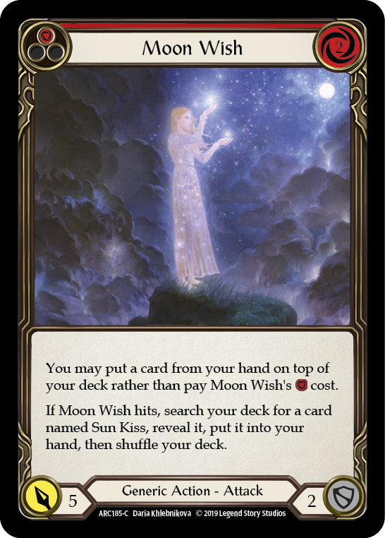 Moon Wish (Red) [ARC185-C] (Arcane Rising)  1st Edition Rainbow Foil | Good Games Morley