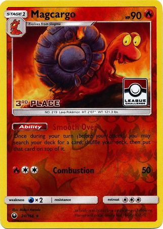 Magcargo (24/168) (League Promo 3rd Place) [Sun & Moon: Celestial Storm] | Good Games Morley
