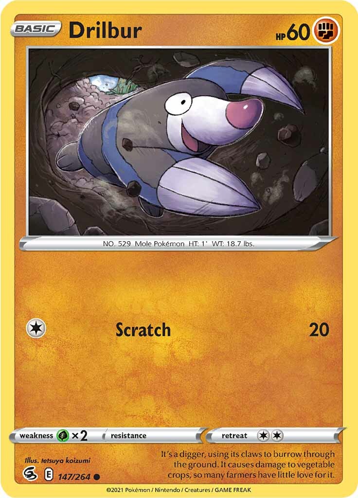 Drilbur (147/264) [Sword & Shield: Fusion Strike] | Good Games Morley