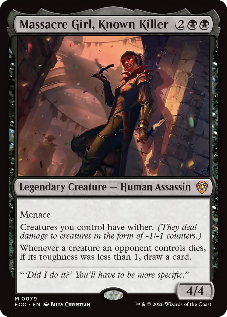 Massacre Girl, Known Killer [Lorwyn Eclipsed Commander] | Good Games Morley