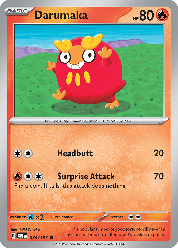 Darumaka (034/197) [Scarlet & Violet: Obsidian Flames] | Good Games Morley
