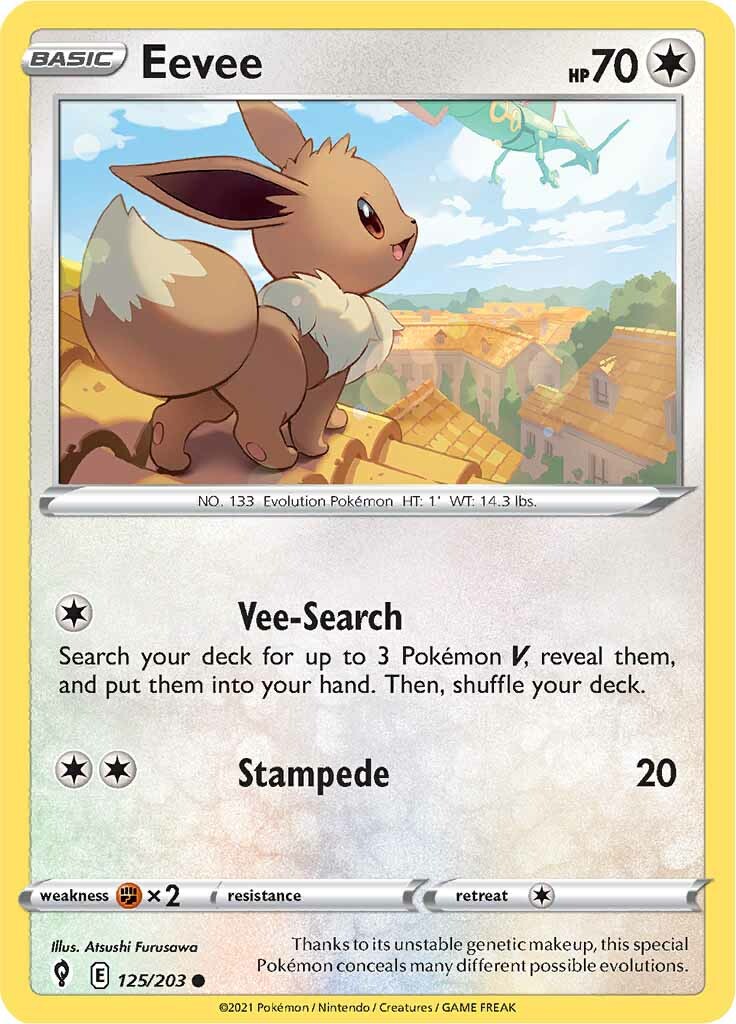 Eevee (125/203) [Sword & Shield: Evolving Skies] | Good Games Morley