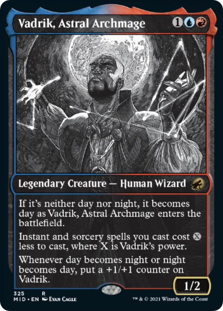 Vadrik Astral Archmage Showcase 325 (Innistrad: Midnight Hunt)  - Foil | Good Games Morley