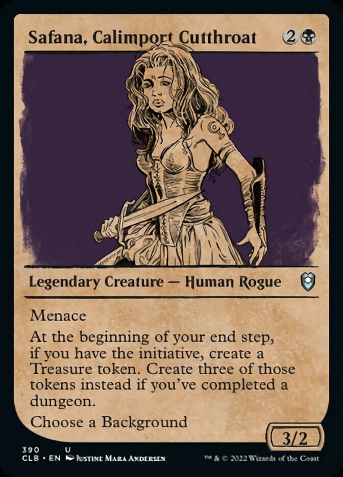 Safana, Calimport Cutthroat (Showcase) [Commander Legends: Battle for Baldur's Gate] | Good Games Morley