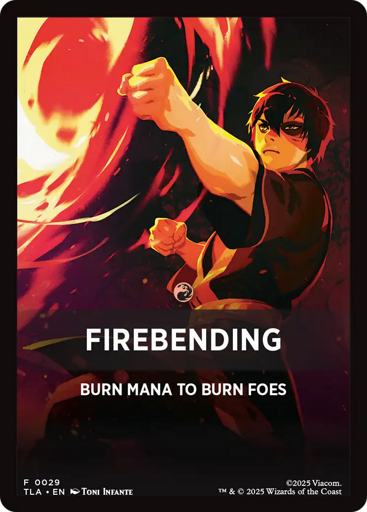 Firebending Theme Card (0029) [Avatar: The Last Airbender Tokens] | Good Games Morley