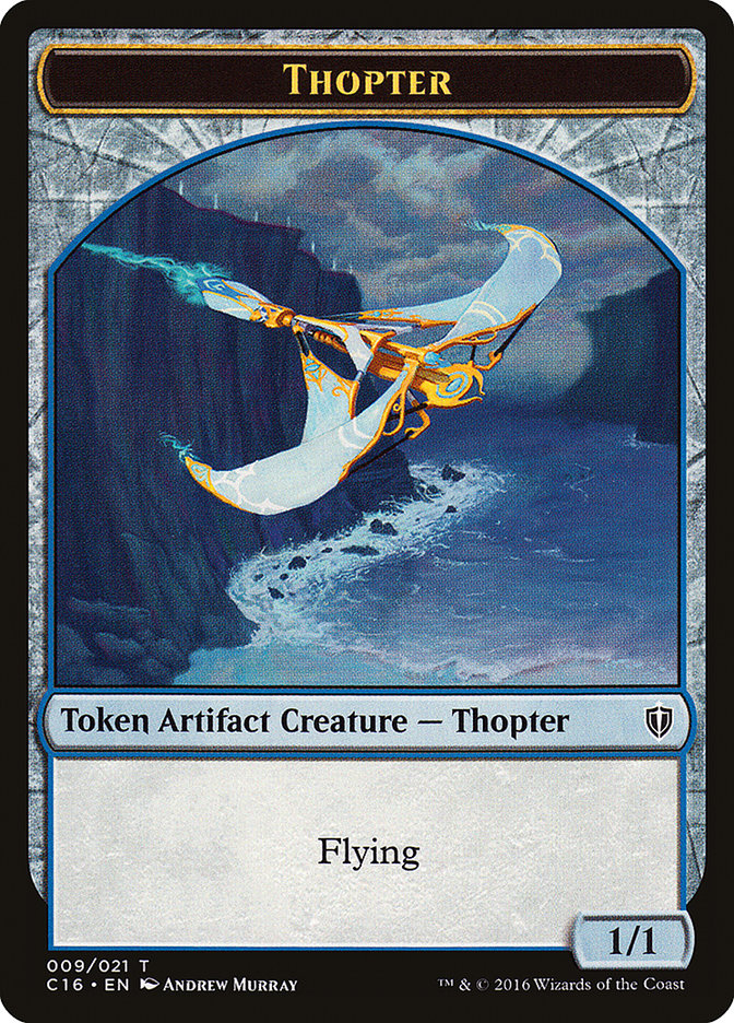 Horror // Thopter Double-Sided Token [Commander 2016 Tokens] | Good Games Morley