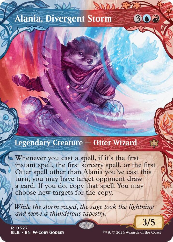 Alania, Divergent Storm 327 (Bloomburrow)  - Showcase Foil | Good Games Morley
