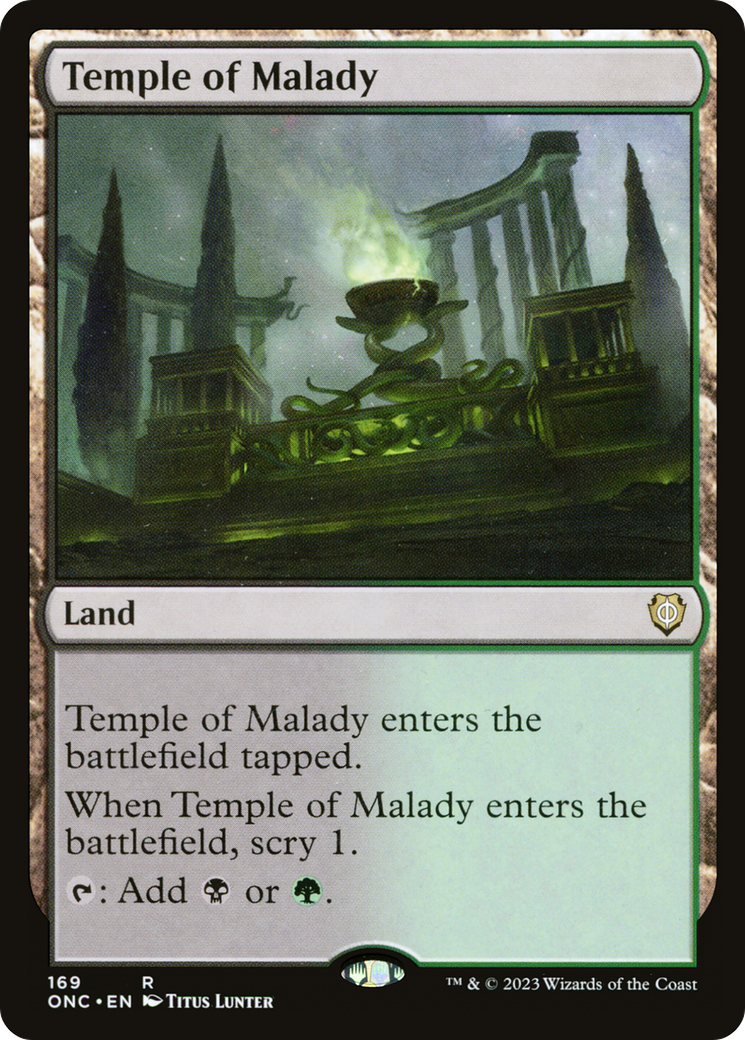 Temple of Malady [Phyrexia: All Will Be One Commander] | Good Games Morley