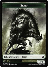 Beast (013) // Wurm Double-Sided Token [Commander 2019 Tokens] | Good Games Morley