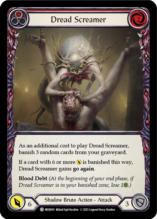 Dread Screamer (Red) [MON141] (Monarch)  1st Edition Normal | Good Games Morley