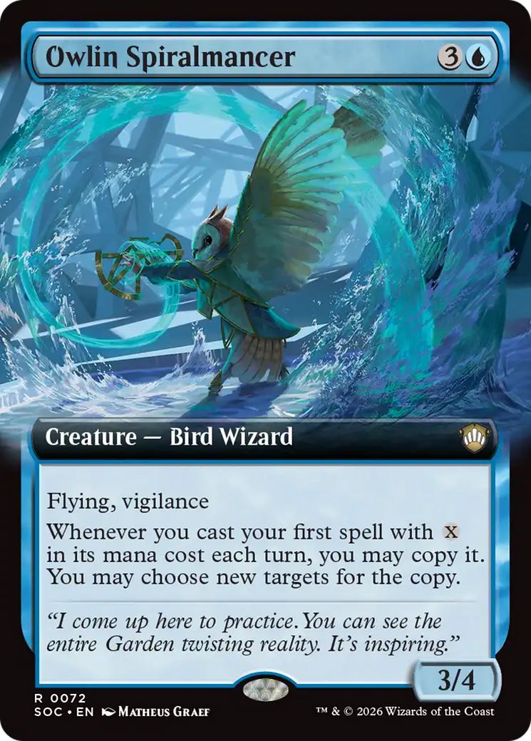 Owlin Spiralmancer (Extended Art) [Secrets of Strixhaven Commander] | Good Games Morley