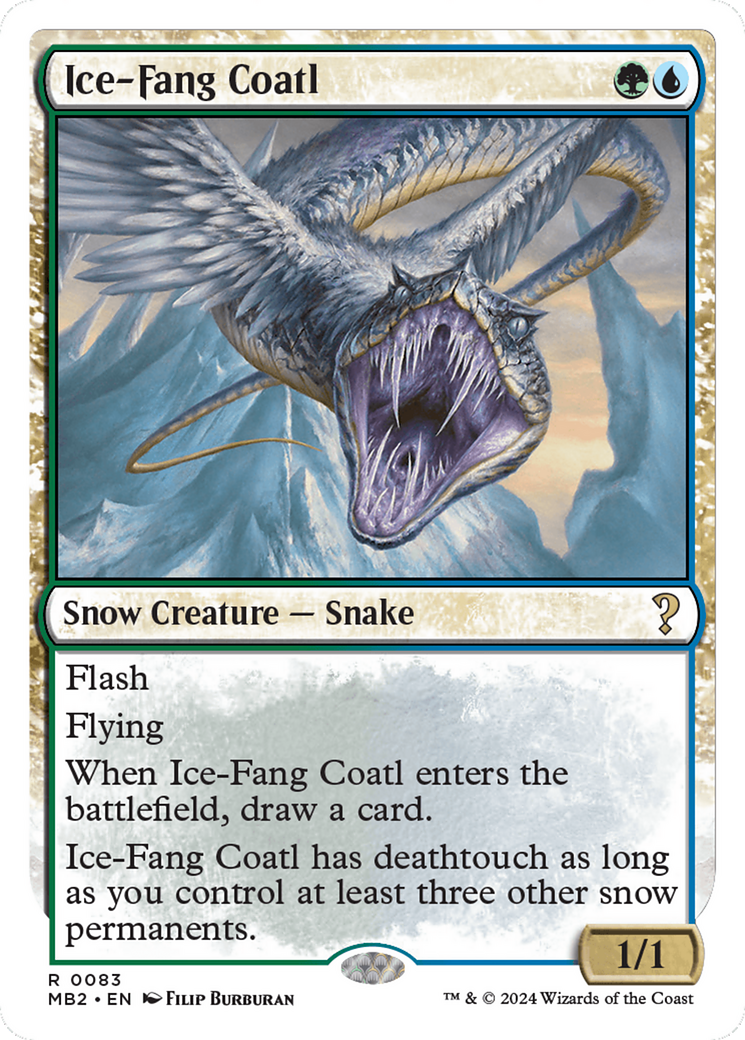 Ice-Fang Coatl (White Border) [Mystery Booster 2] | Good Games Morley
