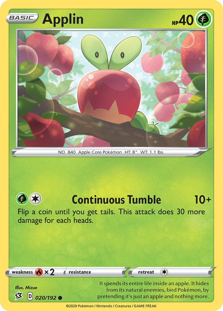 Applin (020/192) [Sword & Shield: Rebel Clash] | Good Games Morley