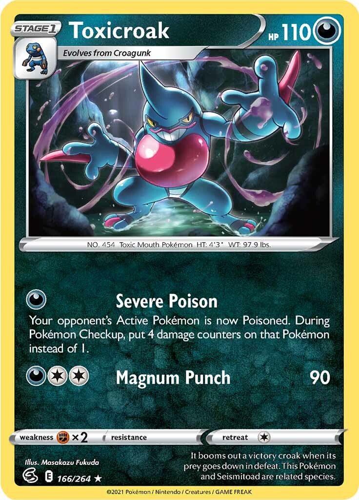 Toxicroak (166/264) [Sword & Shield: Fusion Strike] | Good Games Morley