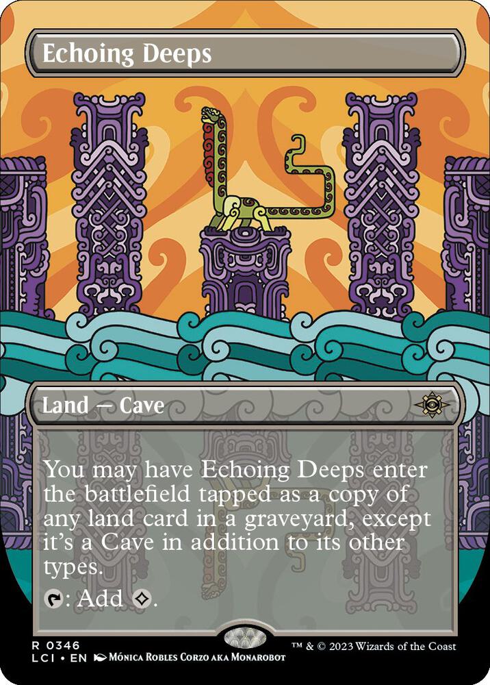 Echoing Deeps 346 (The Lost Caverns of Ixalan)  - Borderless Foil | Good Games Morley
