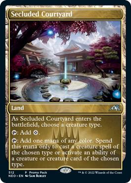 Secluded Courtyard 512 (Promo Pack: Kamigawa: Neon Dynasty)  - Foil | Good Games Morley