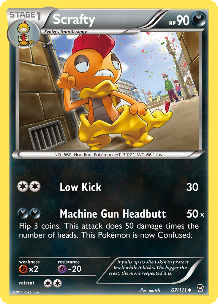 Scrafty (67/111) [XY: Furious Fists] | Good Games Morley