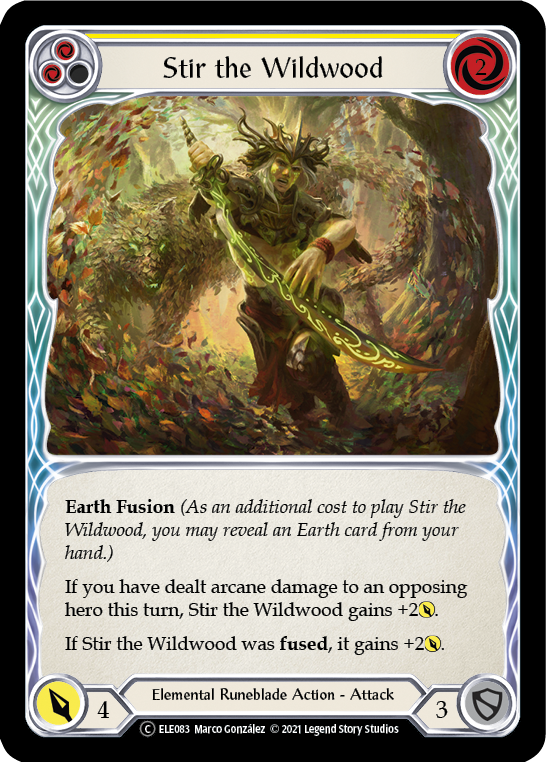 Stir the Wildwood (Yellow) [U-ELE083] (Tales of Aria Unlimited)  Unlimited Rainbow Foil | Good Games Morley