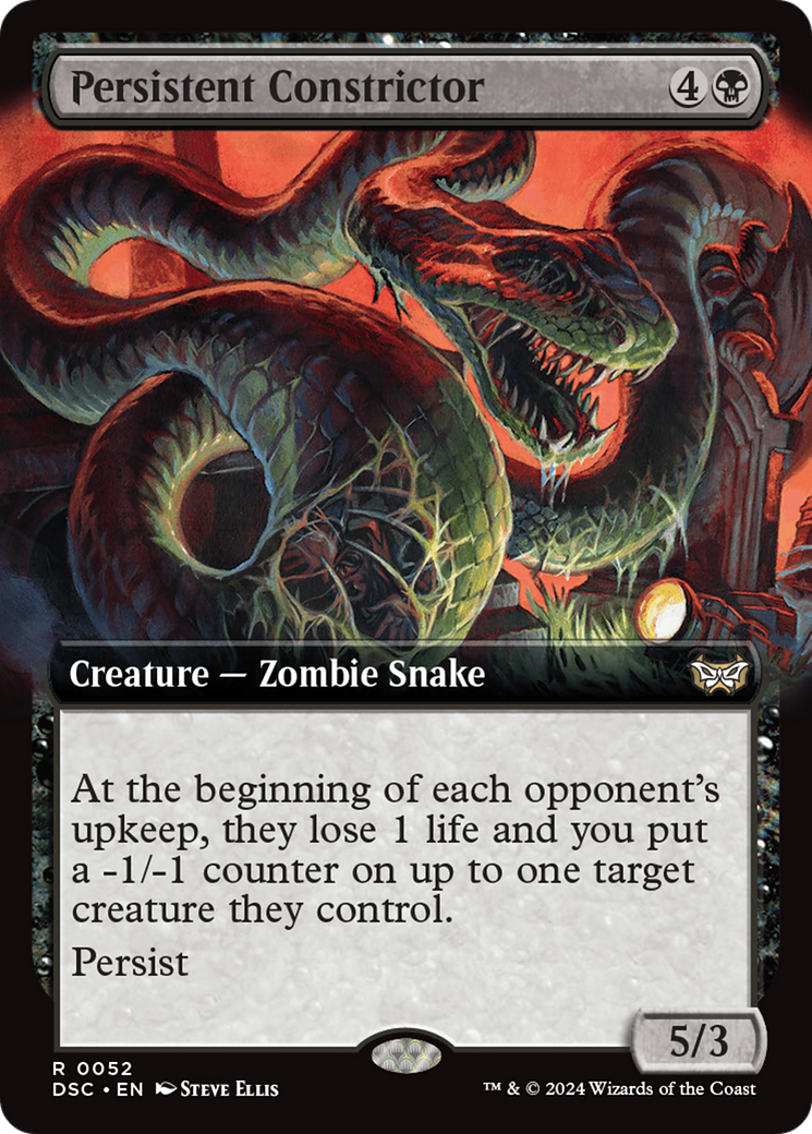 Persistent Constrictor (Extended Art) [Duskmourn: House of Horror Commander] | Good Games Morley