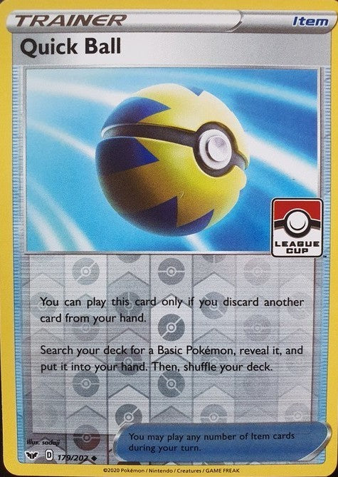 Quick Ball (179/202) (League Promo Staff) [Sword & Shield: Base Set] | Good Games Morley