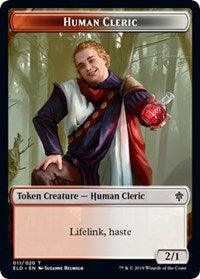 Human Cleric // Food (15) Double-Sided Token [Throne of Eldraine Tokens] | Good Games Morley