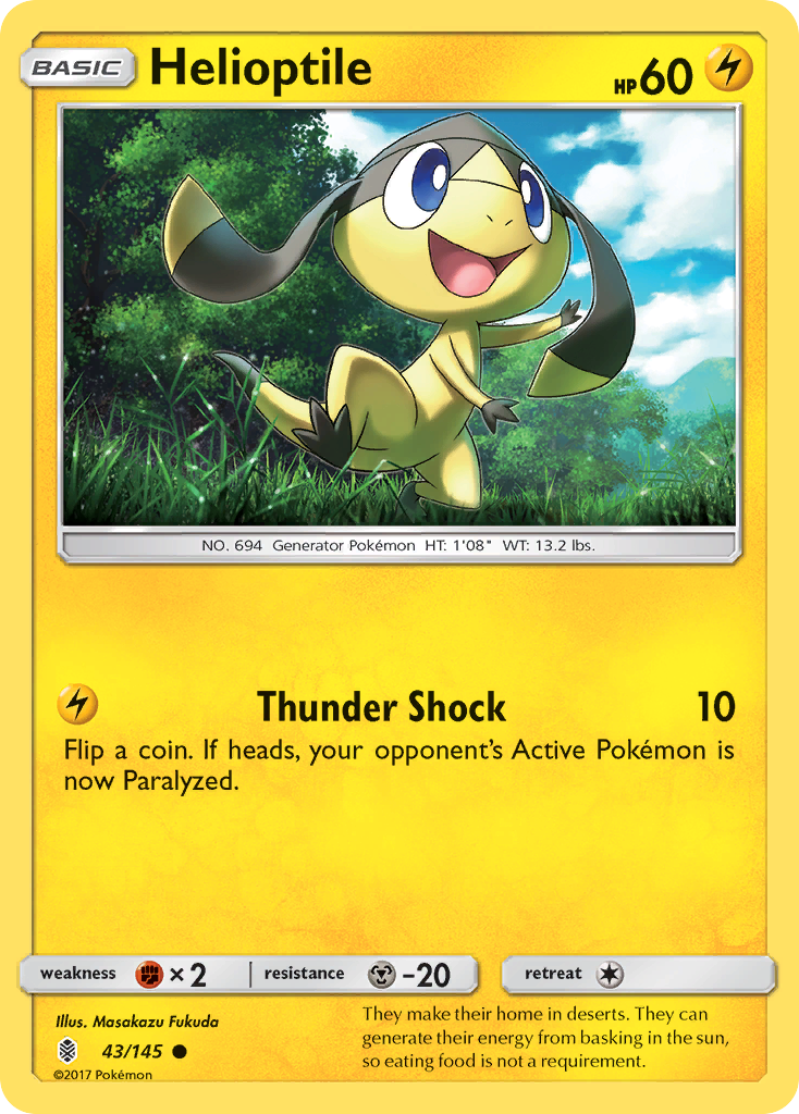 Helioptile (43/145) [Sun & Moon: Guardians Rising] | Good Games Morley