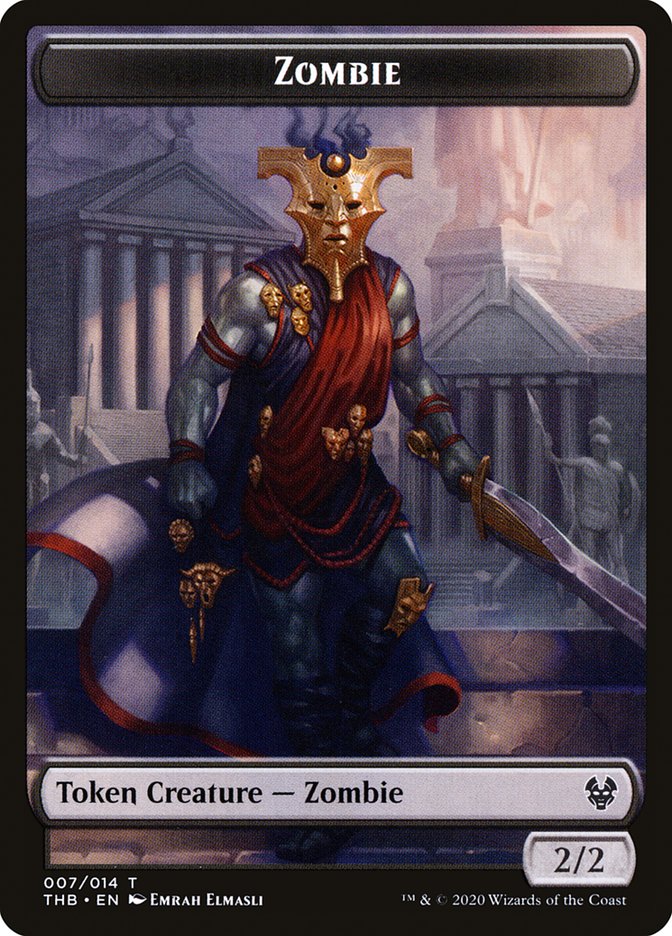Human Soldier // Zombie Double-Sided Token [Theros Beyond Death Tokens] | Good Games Morley