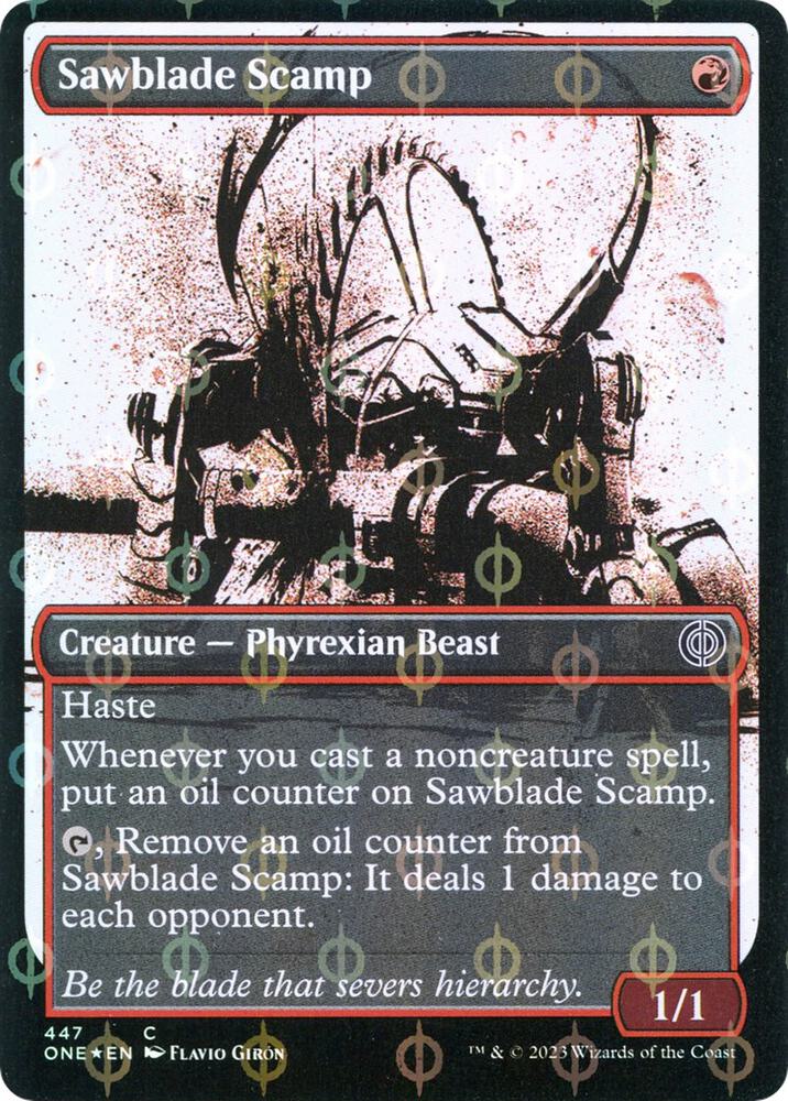 Sawblade Scamp 447/271 (Phyrexia: All Will Be One)  - Showcase Compleat Foil | Good Games Morley