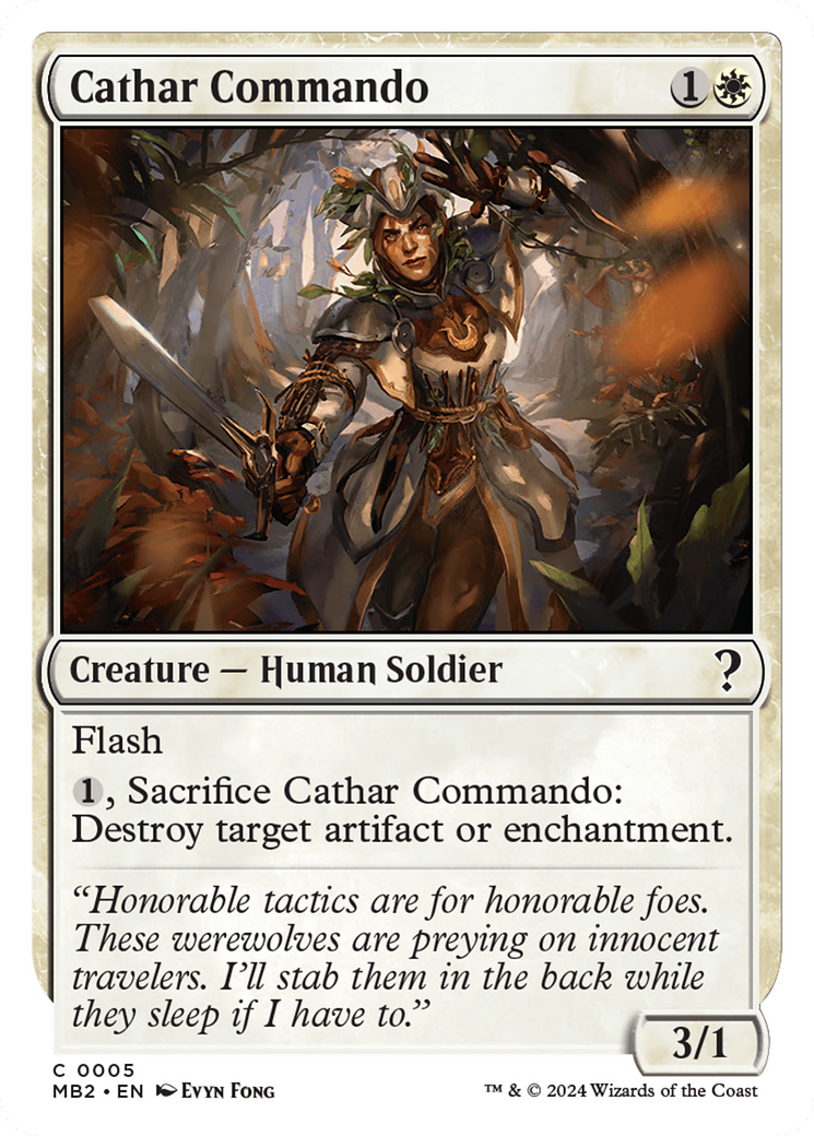 Cathar Commando (White Border) [Mystery Booster 2] | Good Games Morley