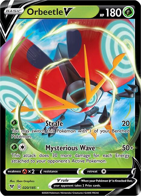 Orbeetle V 020/185 (SWSH04: Vivid Voltage)  - Holofoil | Good Games Morley