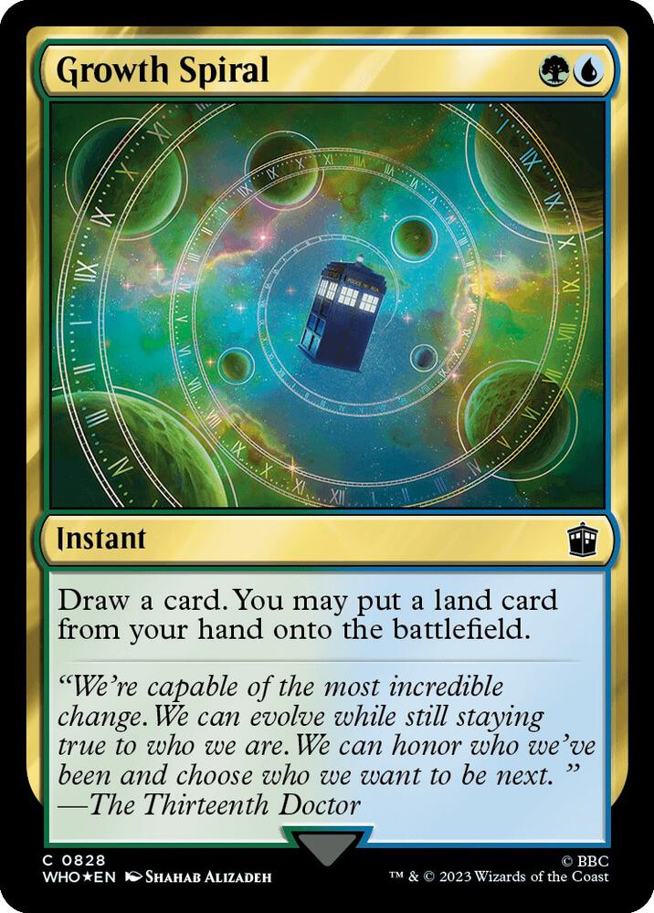 Growth Spiral 828/331 (Universes Beyond: Doctor Who)  - Surge Foil | Good Games Morley