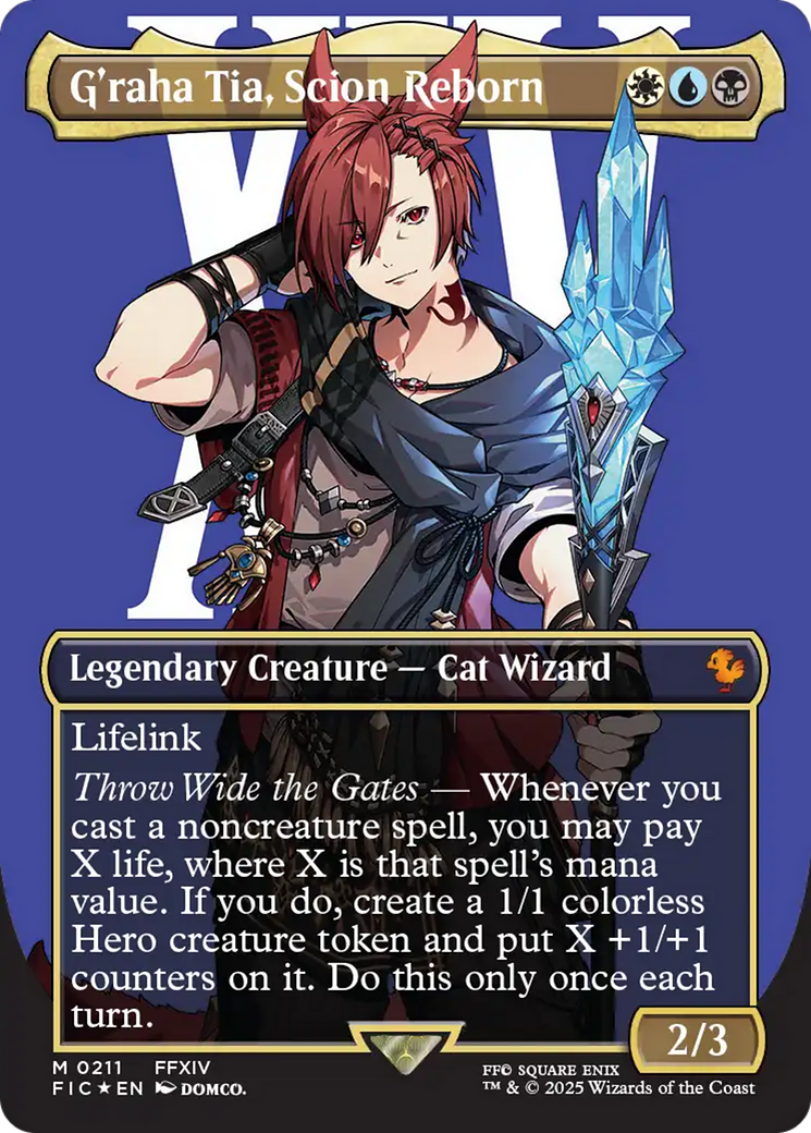 G'raha Tia, Scion Reborn (Borderless) (Surge Foil) [FINAL FANTASY Commander] | Good Games Morley