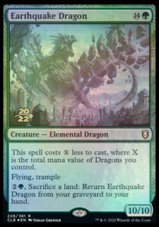 Earthquake Dragon [Commander Legends: Battle for Baldur's Gate Prerelease Promos] | Good Games Morley