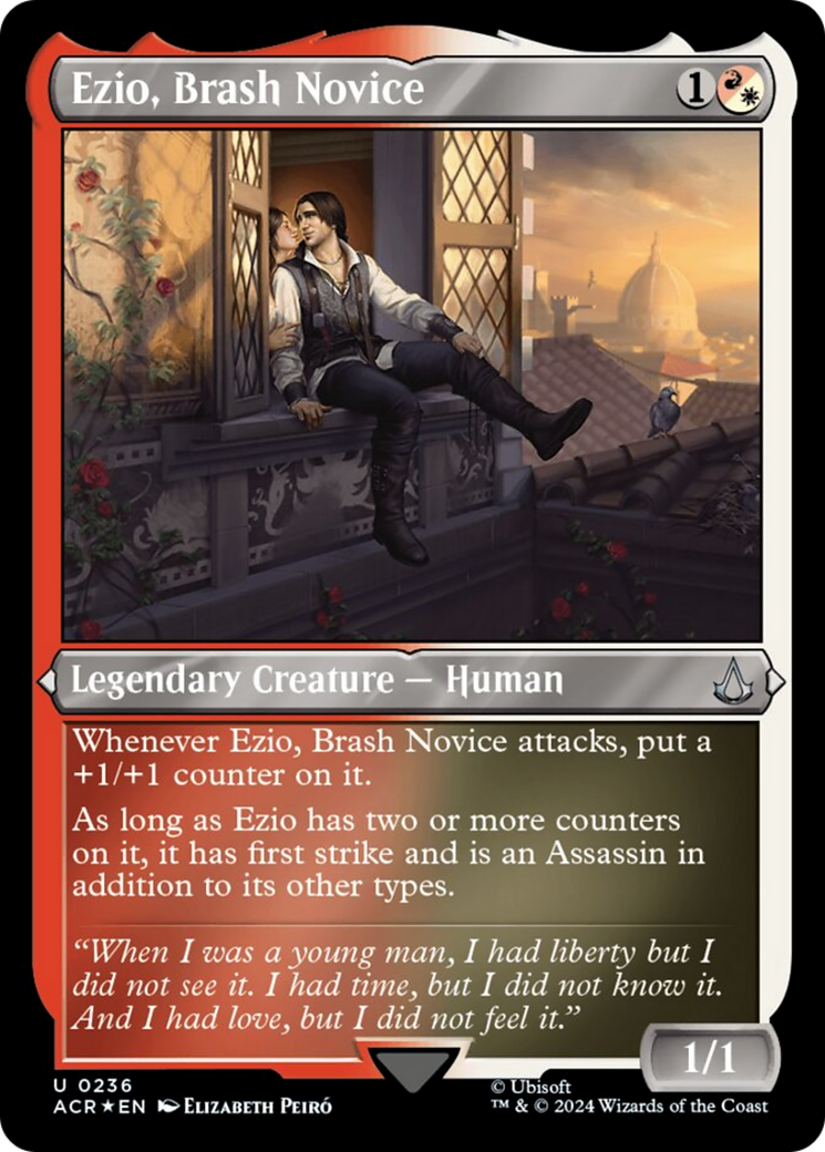 Ezio, Brash Novice (Foil Etched) [Assassin's Creed] | Good Games Morley
