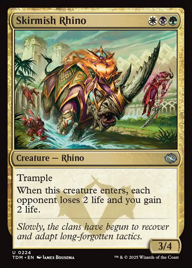 Skirmish Rhino 224/291 (Tarkir: Dragonstorm)  - Foil | Good Games Morley