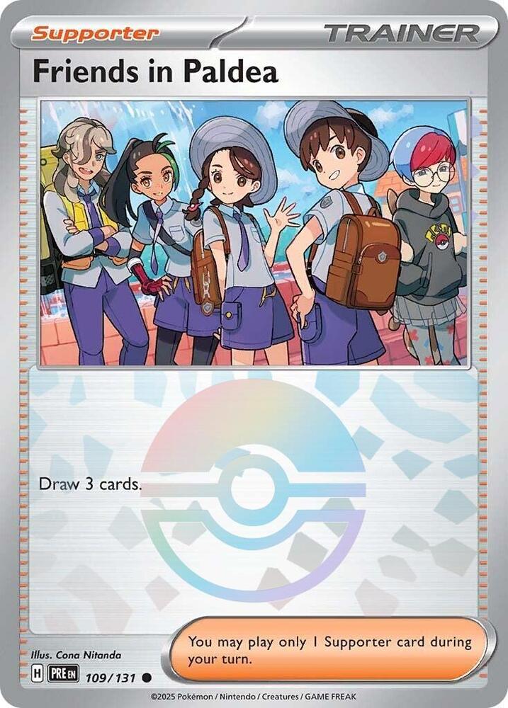 Friends in Paldea 109/131 (SV: Prismatic Evolutions)  - Poke Ball Holofoil | Good Games Morley