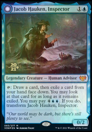 Jacob Hauken, Inspector // Hauken's Insight [Innistrad: Crimson Vow Prerelease Promos] | Good Games Morley