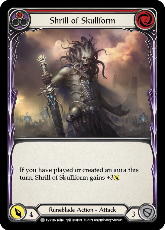 Shrill of Skullform (Red) [EVR116] (Everfest)  1st Edition Rainbow Foil | Good Games Morley
